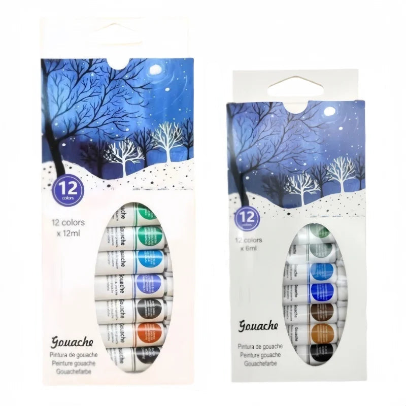 Gouache-Farbset mit 12 Farben