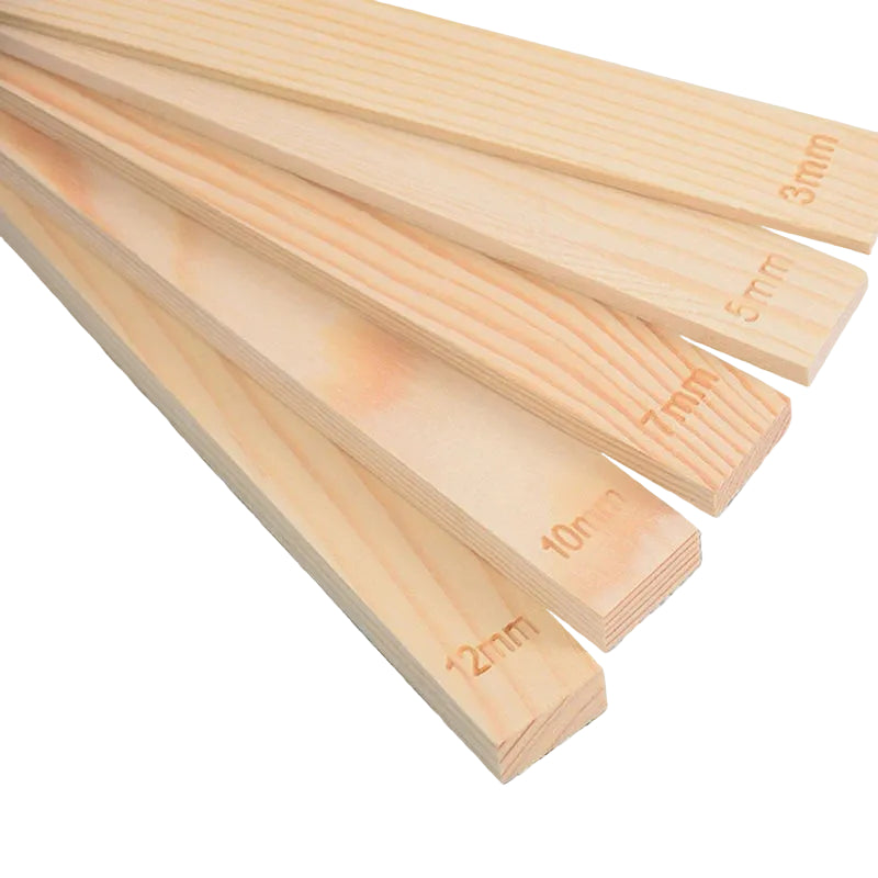 10er-Set Holzleisten für gleichmäßige Tonplatten
