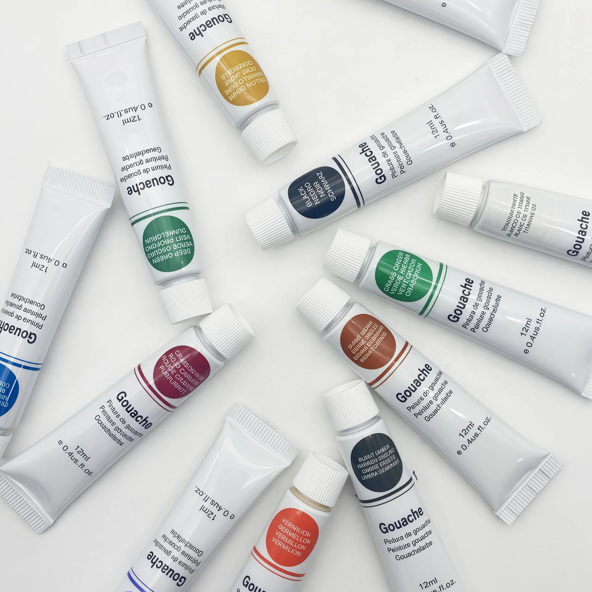 Gouache-Farbset mit 12 Farben