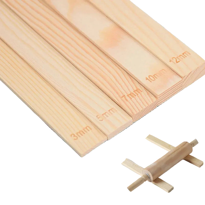 10er-Set Holzleisten für gleichmäßige Tonplatten
