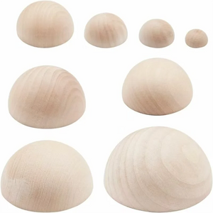 8er-Set halbrunde Holzformen für Ton-Schalen