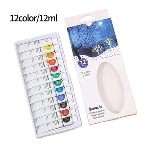 Gouache-Farbset mit 12 Farben