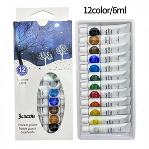Gouache-Farbset mit 12 Farben