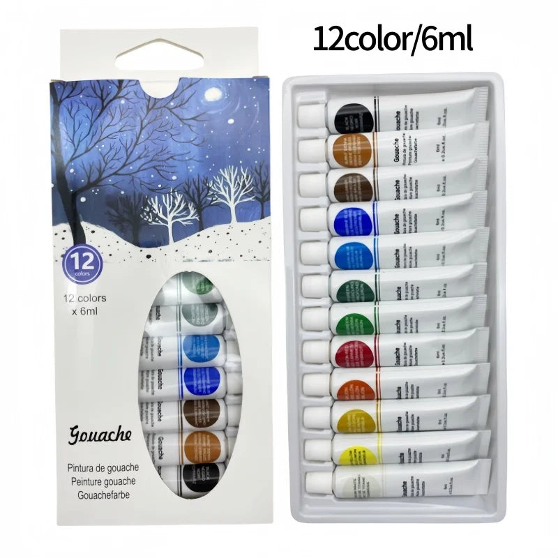 Gouache-Farbset mit 12 Farben